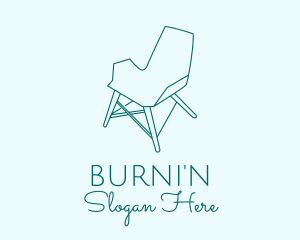 Blue Furniture Chair  logo design