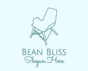 Blue Furniture Chair  logo design