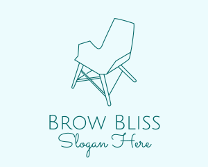 Blue Furniture Chair  logo design