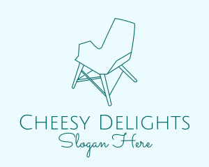 Blue Furniture Chair  logo design