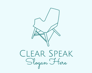 Blue Furniture Chair  logo design