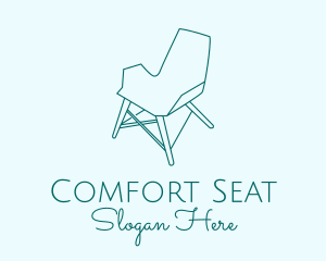 Chair - Blue Furniture Chair logo design