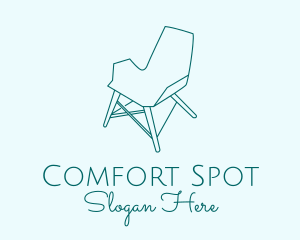 Blue Furniture Chair  logo design