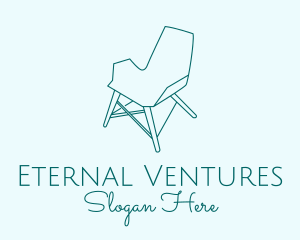 Blue Furniture Chair  logo design