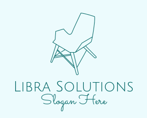 Blue Furniture Chair  logo design