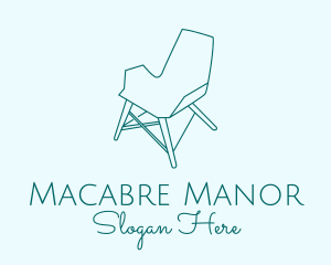 Blue Furniture Chair  logo design