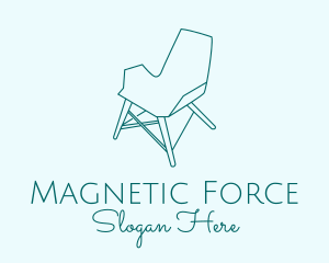 Blue Furniture Chair  logo design