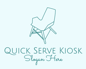 Blue Furniture Chair  logo design