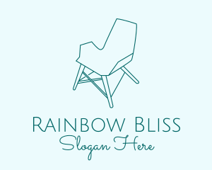 Blue Furniture Chair  logo design