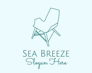 Blue Furniture Chair  logo design