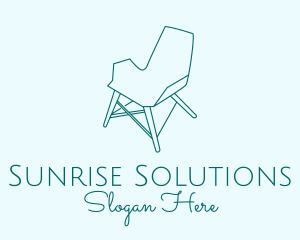 Blue Furniture Chair  logo design