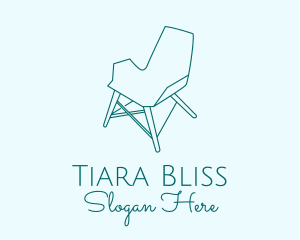 Blue Furniture Chair  logo design