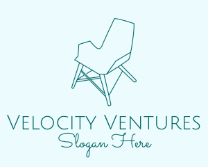 Blue Furniture Chair  logo design