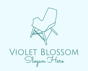 Blue Furniture Chair  logo design