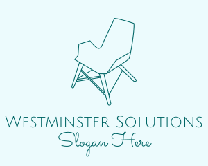 Blue Furniture Chair  logo design