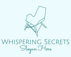 Blue Furniture Chair  logo design