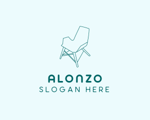 Blue Furniture Chair  logo design