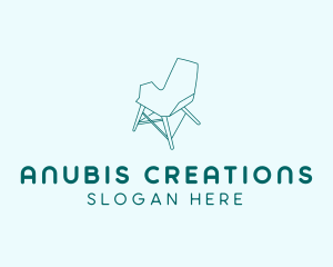 Blue Furniture Chair  logo design