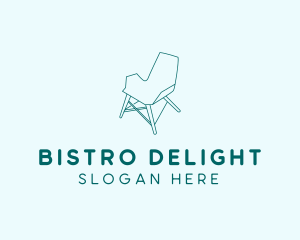 Blue Furniture Chair  logo design