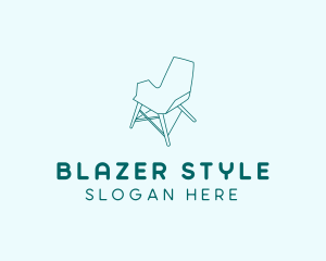 Blue Furniture Chair  logo design