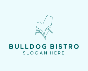 Blue Furniture Chair  logo design