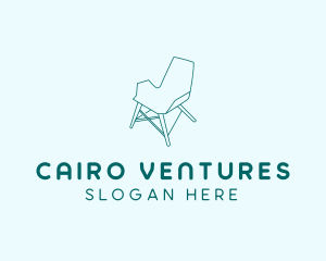 Blue Furniture Chair  logo design