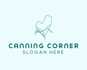 Blue Furniture Chair  logo design