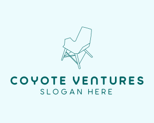 Blue Furniture Chair  logo design