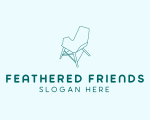 Blue Furniture Chair  logo design