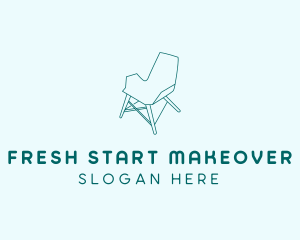 Blue Furniture Chair  logo design