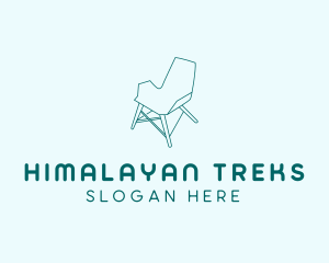 Blue Furniture Chair  logo design