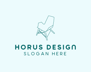 Blue Furniture Chair  logo design