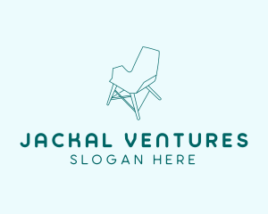 Blue Furniture Chair  logo design