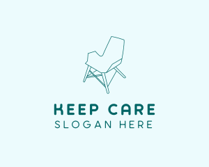 Blue Furniture Chair  logo design