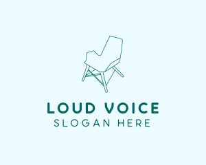 Blue Furniture Chair  logo design