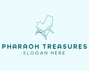 Blue Furniture Chair  logo design