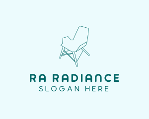 Blue Furniture Chair  logo design