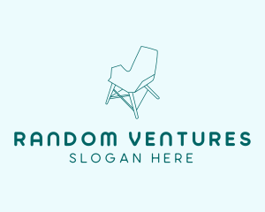 Blue Furniture Chair  logo design