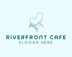 Blue Furniture Chair  logo design