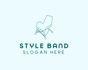 Blue Furniture Chair  logo design