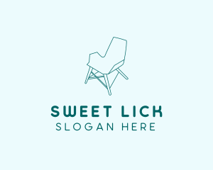 Blue Furniture Chair  logo design