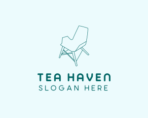 Blue Furniture Chair  logo design