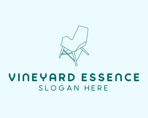 Blue Furniture Chair  logo design