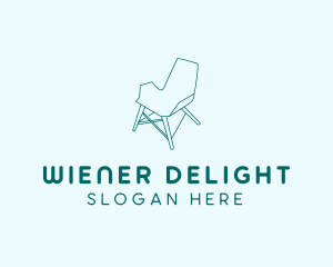 Blue Furniture Chair  logo design