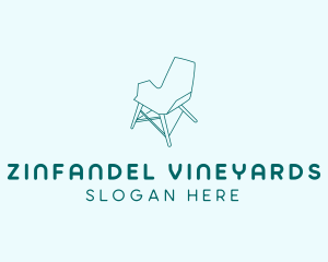 Blue Furniture Chair  logo design