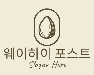 Simple Almond Nut logo design