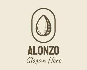 Simple Almond Nut logo design