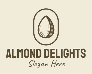 Simple Almond Nut logo design