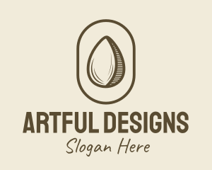 Simple Almond Nut logo design