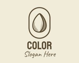 Vegan - Simple Almond Nut logo design